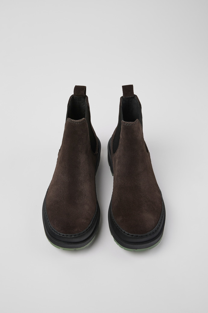 Camper Brutus Trek MICHELIN - Botines grises de piel nobuk para mujer