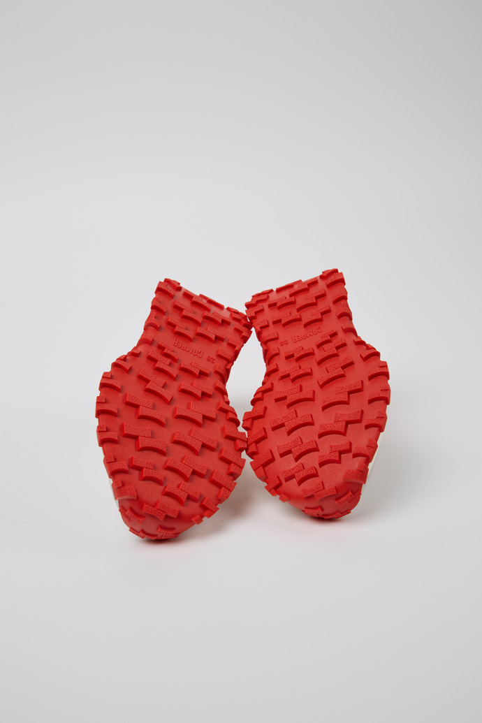 Camper Drift Trail - Zapatillas blancas para niños fabricadas con PET reciclado y piel.