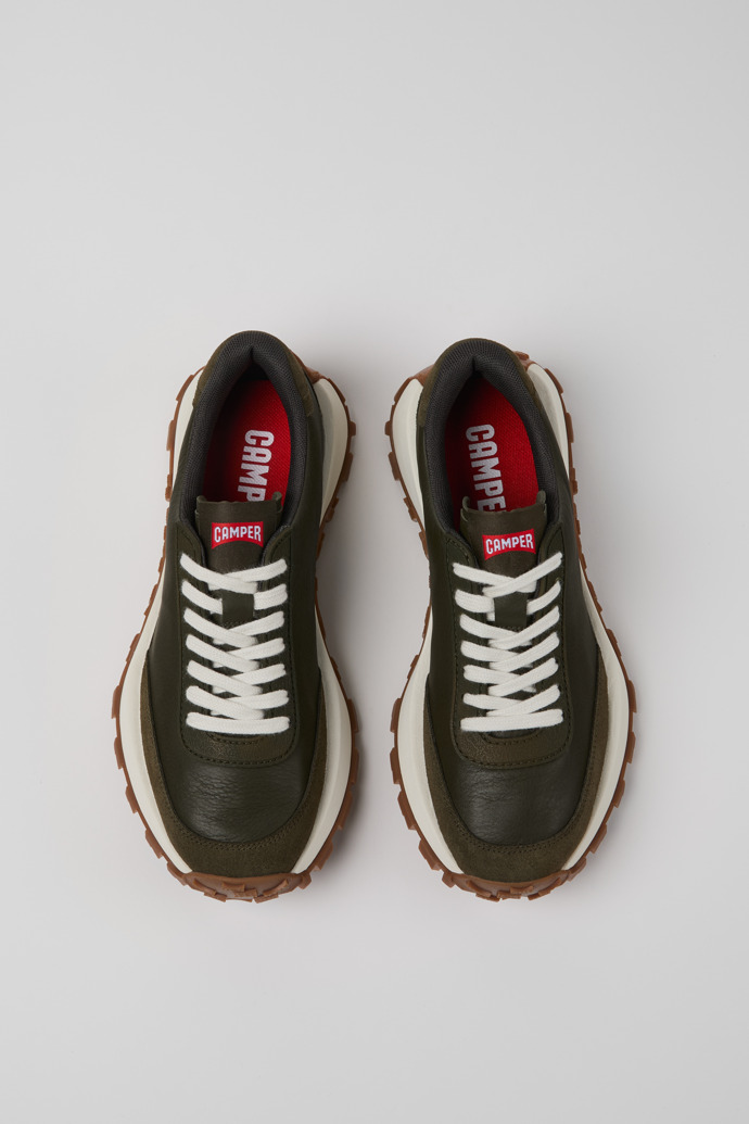 Camper Drift Trail VIBRAM - Zapatillas de piel y nobuk verdes para mujer