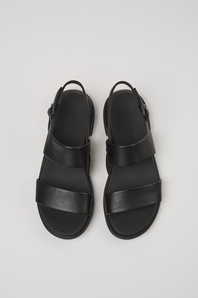 Camper Edy - Sandalias negras de piel para mujer