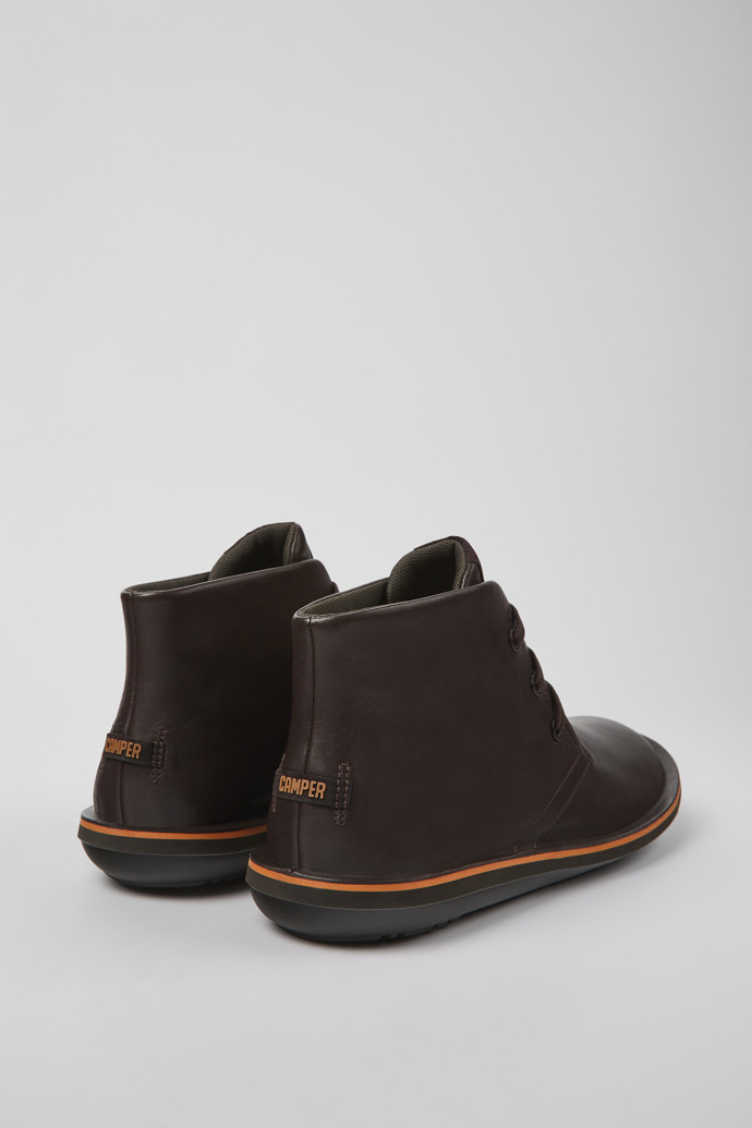 Camper Beetle - Botines de piel marrones para hombre.