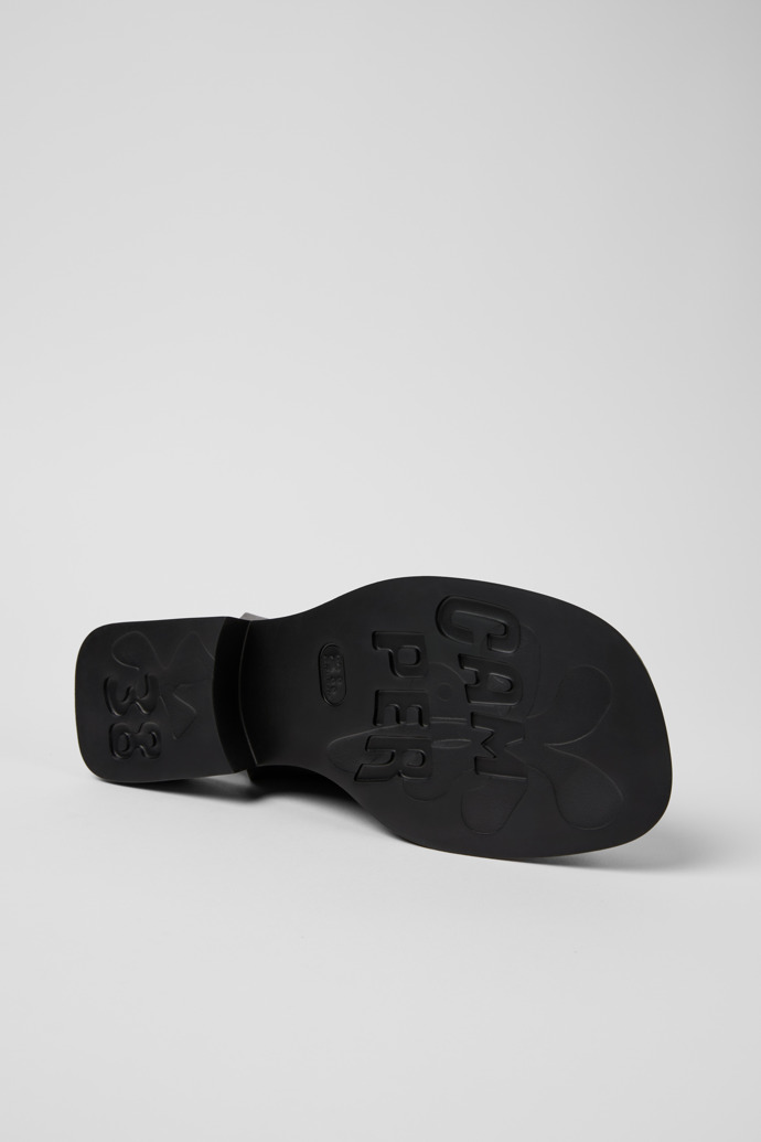 Camper Dana - Mocasines/náuticos negros de piel para mujer.