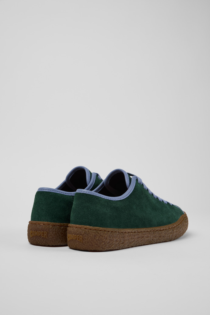Camper Peu Terreno - Zapatos de piel y nobuk verde para mujer.