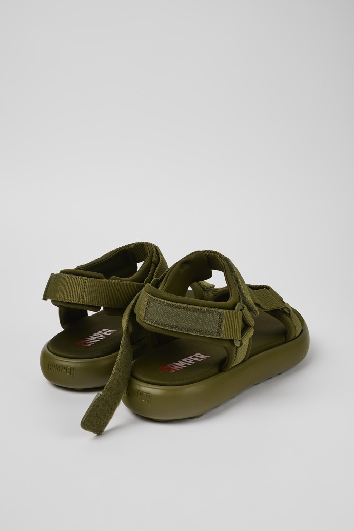 Camper Pelotas Flota - Sandalias verdes de tela para hombre.