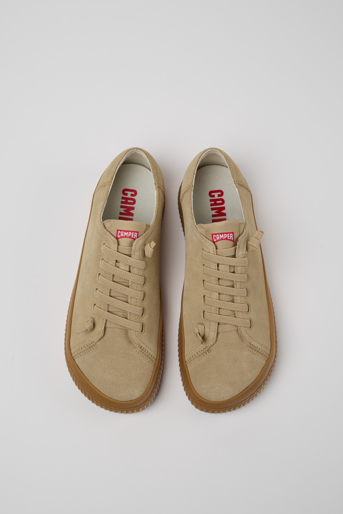 Camper Peu Roda - Zapatillas beige de piel nobuk para hombre.