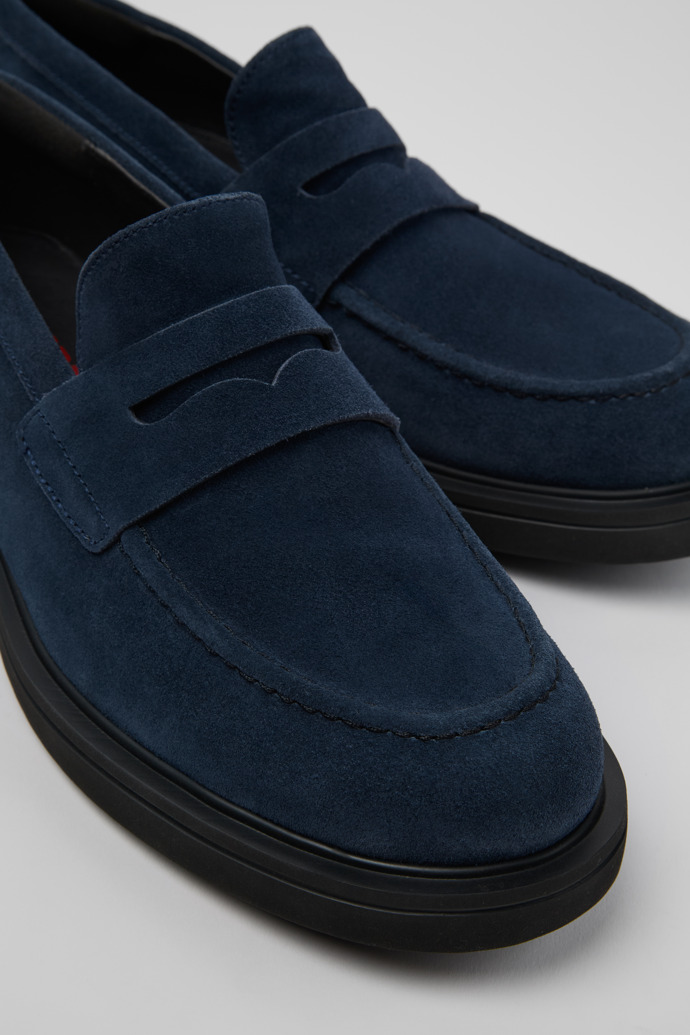 Camper Norman - Zapato azul de hombre de nobuk.