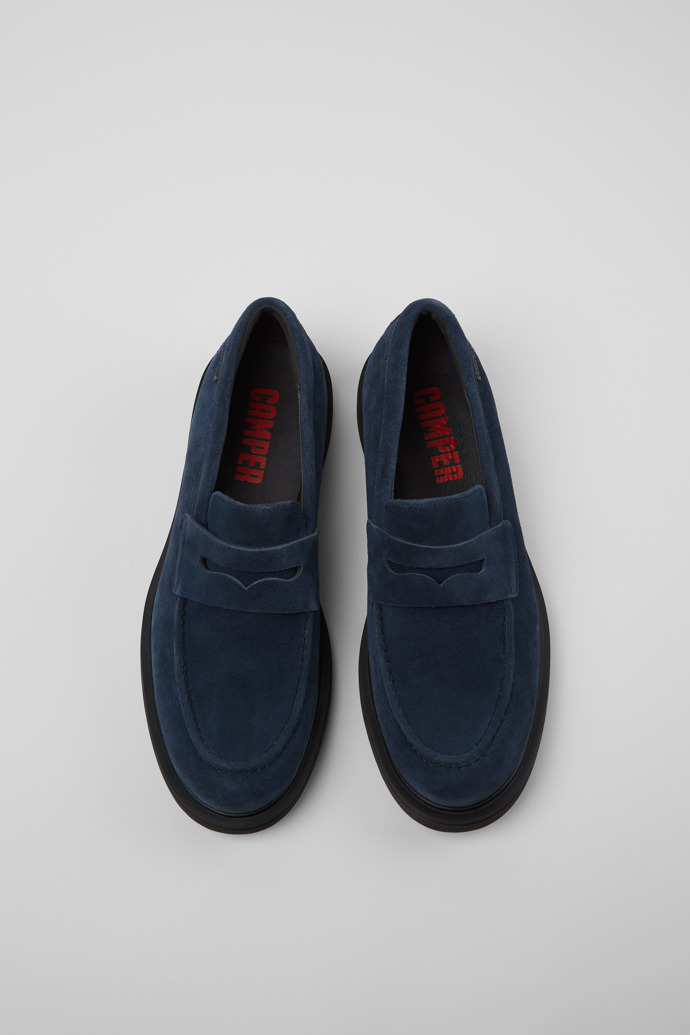 Camper Norman - Zapato azul de hombre de nobuk.