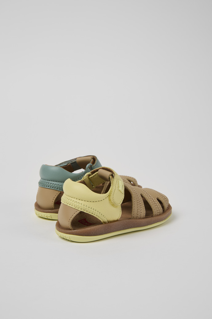 Camper Twins - Sandalias infantiles de piel multicolor.