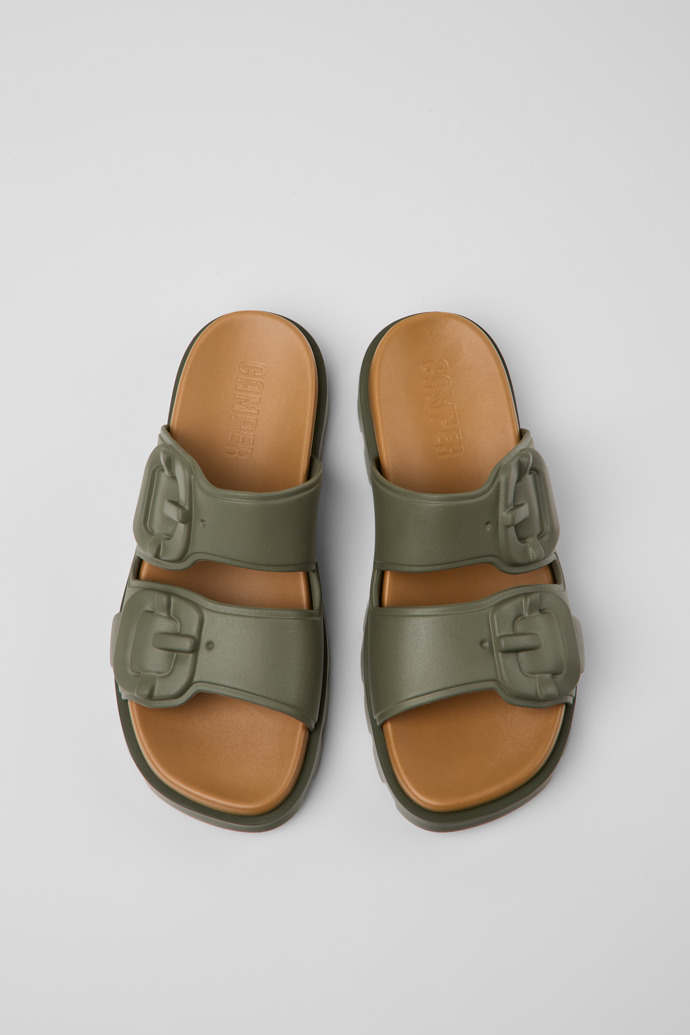 Camper Brutus Sandal - Sandalias verdes de EVA para mujer.