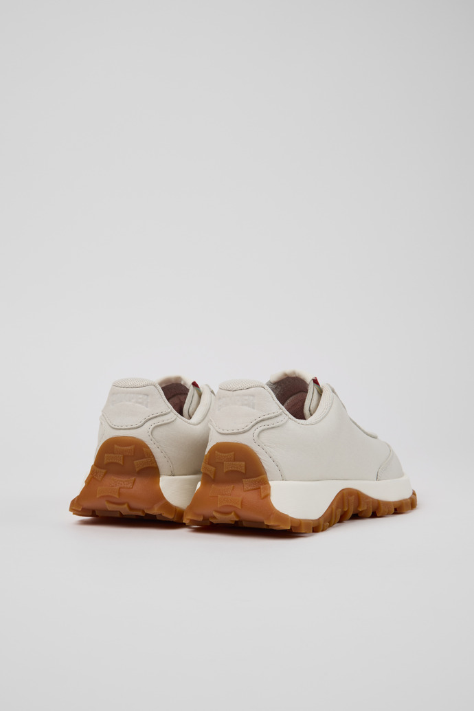 Camper Drift Trail - Zapatillas de piel blanca para niños.