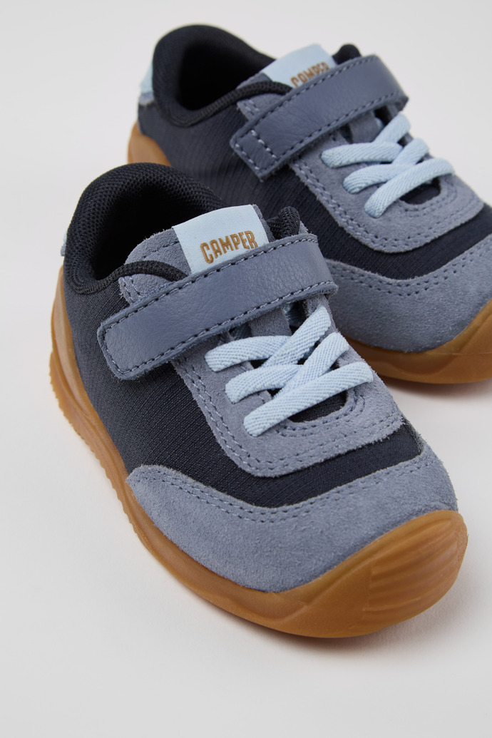 Camper Dadda - Zapatillas azules para niños de textil y piel nobuk