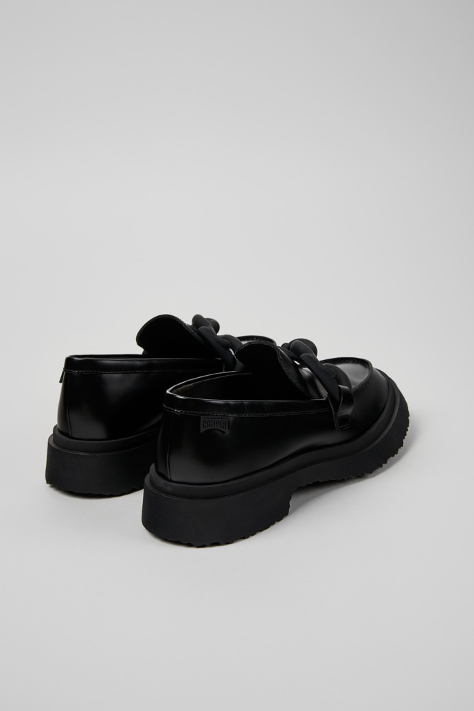 Camper Walden - Mocasín/bailarina de piel negra para mujer.
