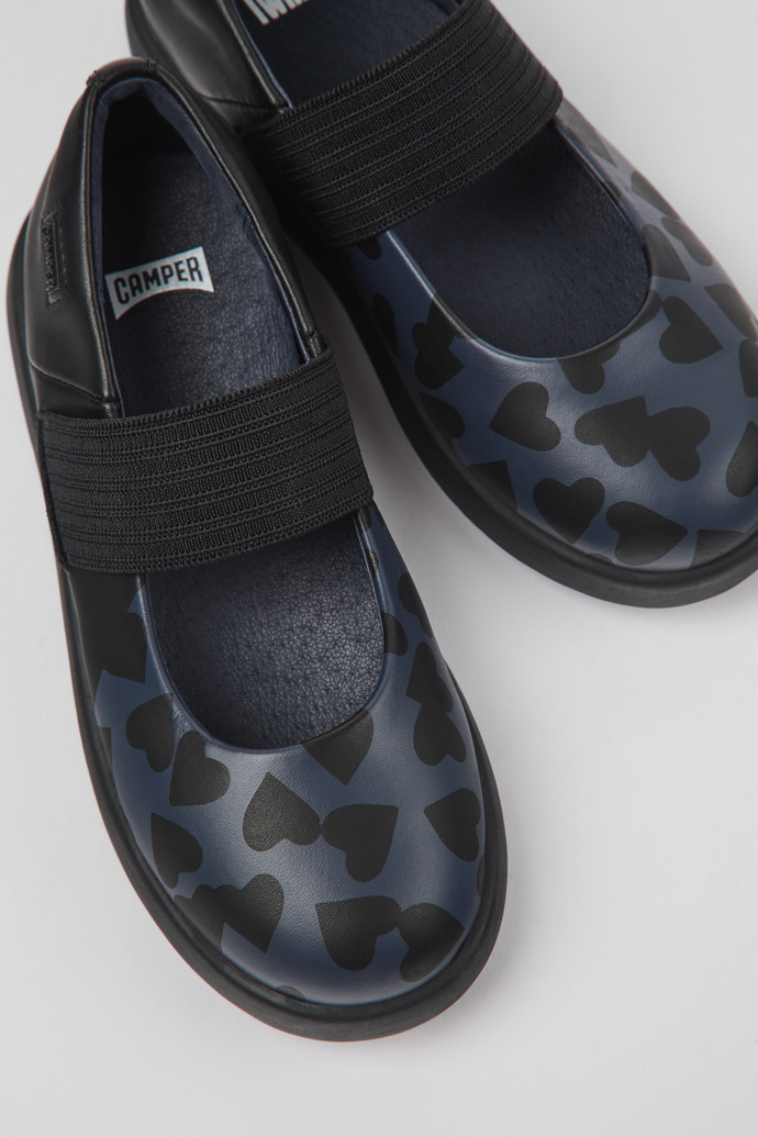 Camper Twins - Merceditas de piel negra para niños