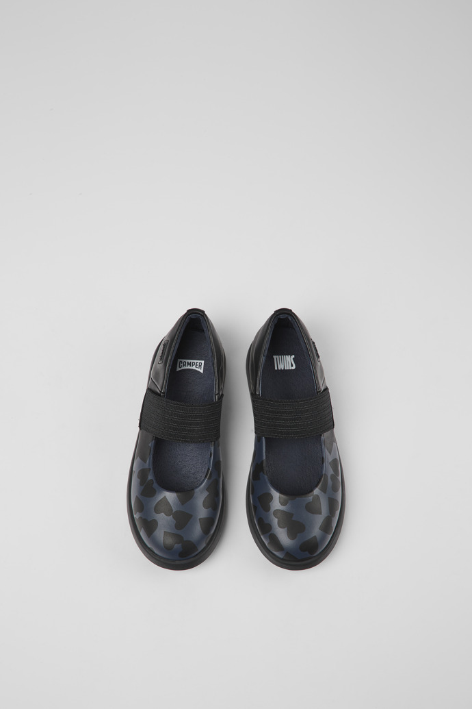 Camper Twins - Merceditas de piel negra para niños