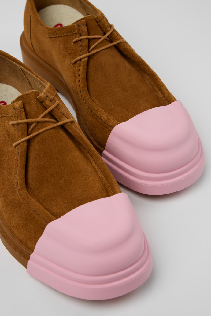 Camper Junction - Zapato marrón de piel nobuk para hombre.