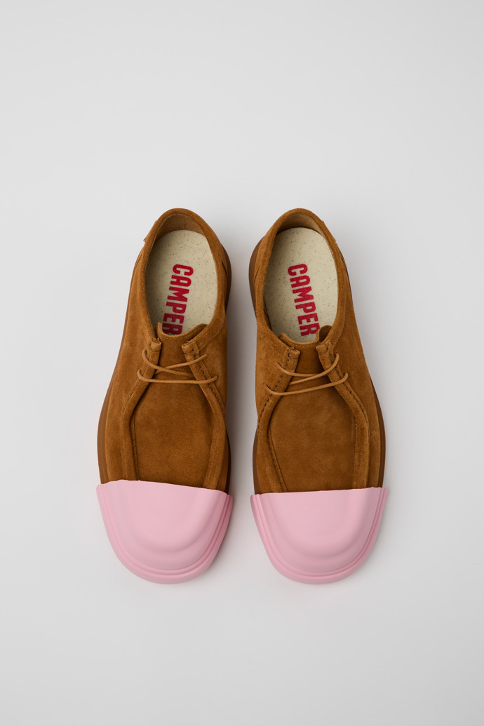 Camper Junction - Zapato marrón de piel nobuk para hombre.