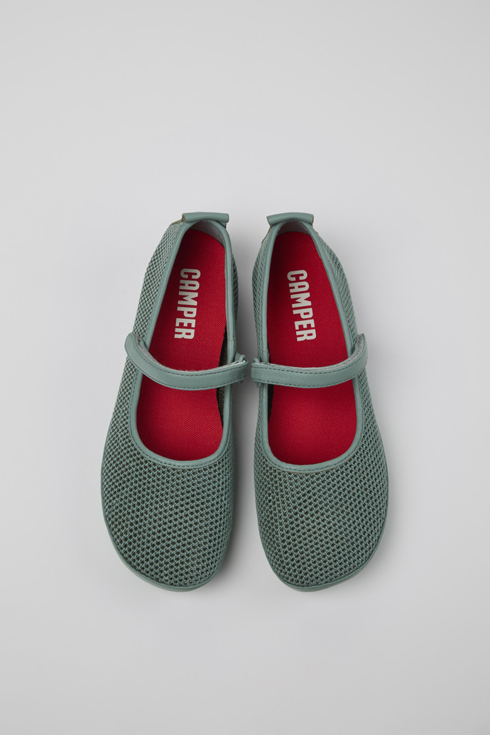 Camper Right - Mocasines verdes para mujer de TENCEL lyocell y piel.