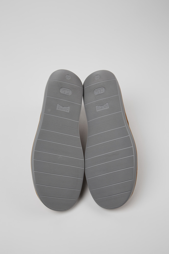 Camper Wagon - Botines de piel marrón para hombre.