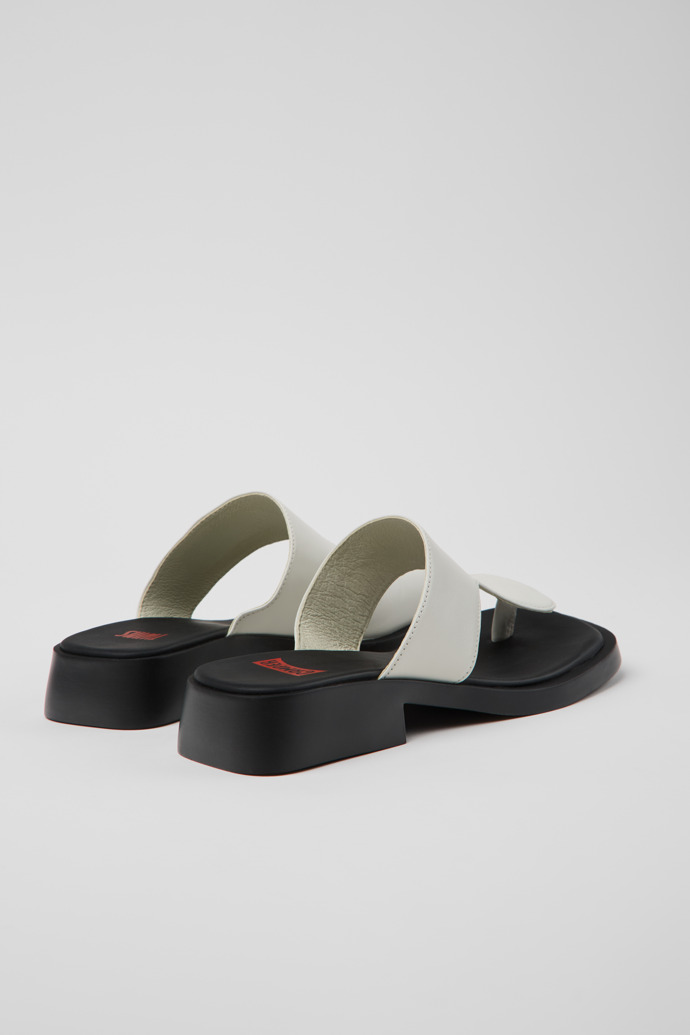 Camper Twins - Sandalias blancas de piel para mujer.