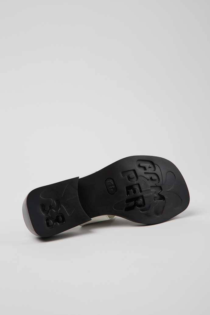 Camper Twins - Sandalias blancas de piel para mujer.