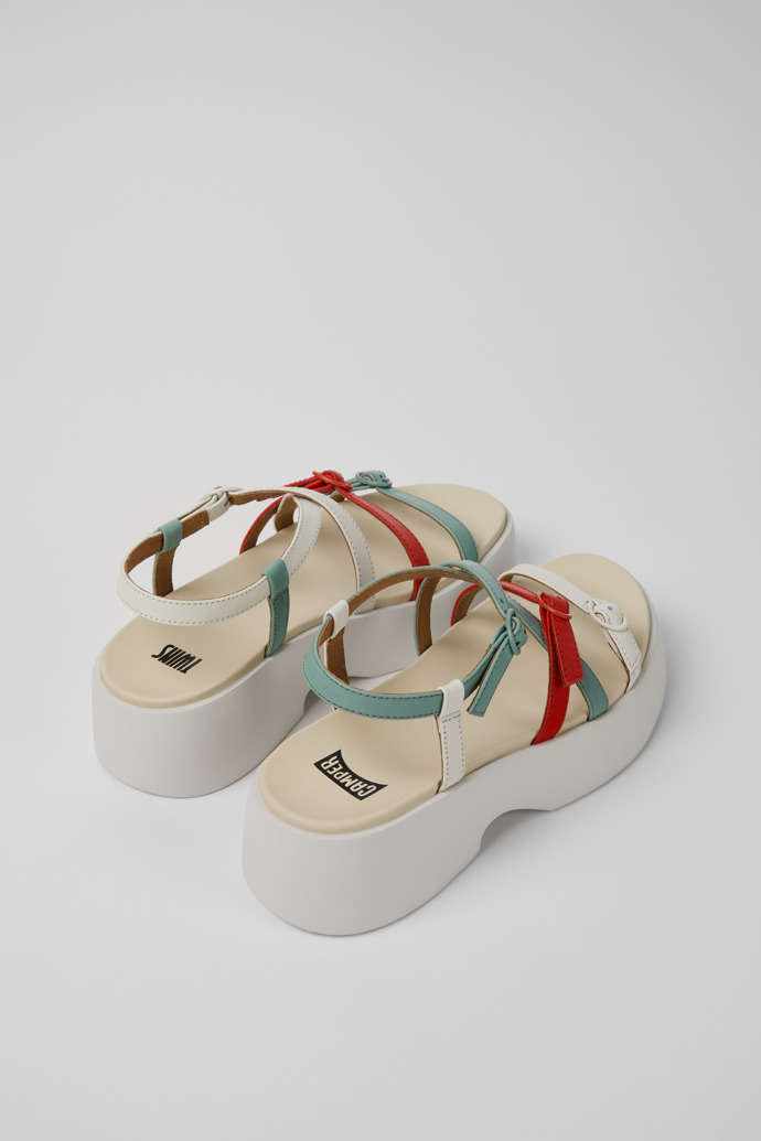 Camper Twins - Sandalias de piel multicolor para mujer.