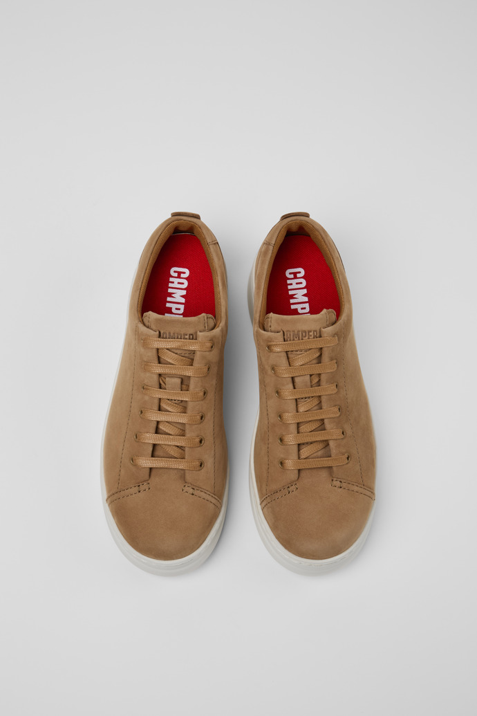 Camper Runner Up - Zapatillas de nobuk marrón para mujer
