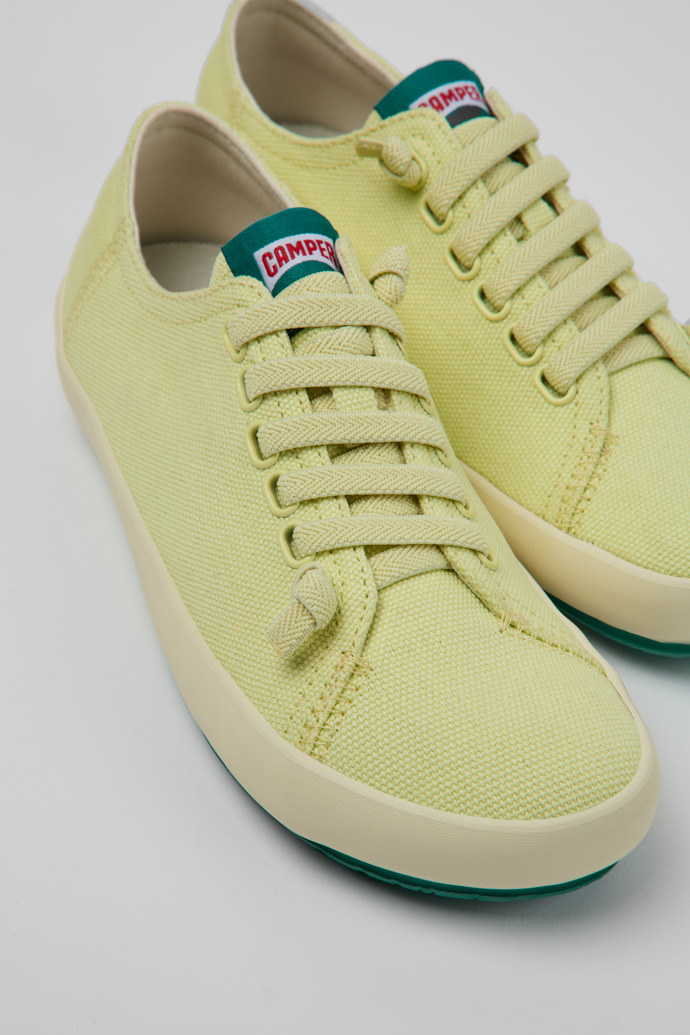 Camper Peu Rambla - Zapatillas amarillas de algodón reciclado para mujer.