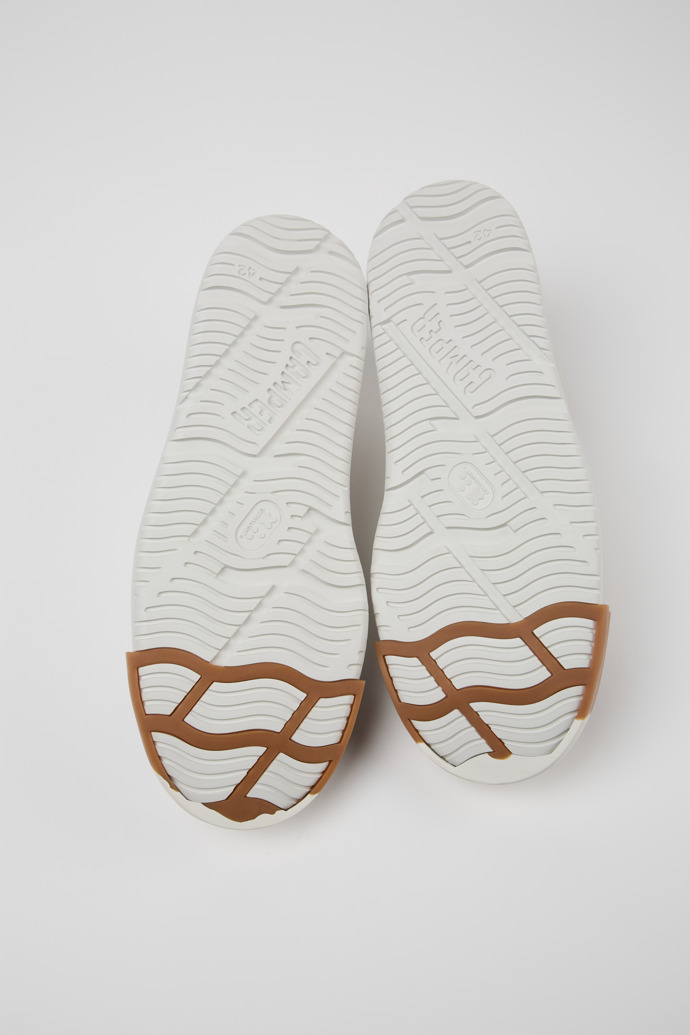 Camper Junction Runner - Zapatilla de piel blanca para hombre.