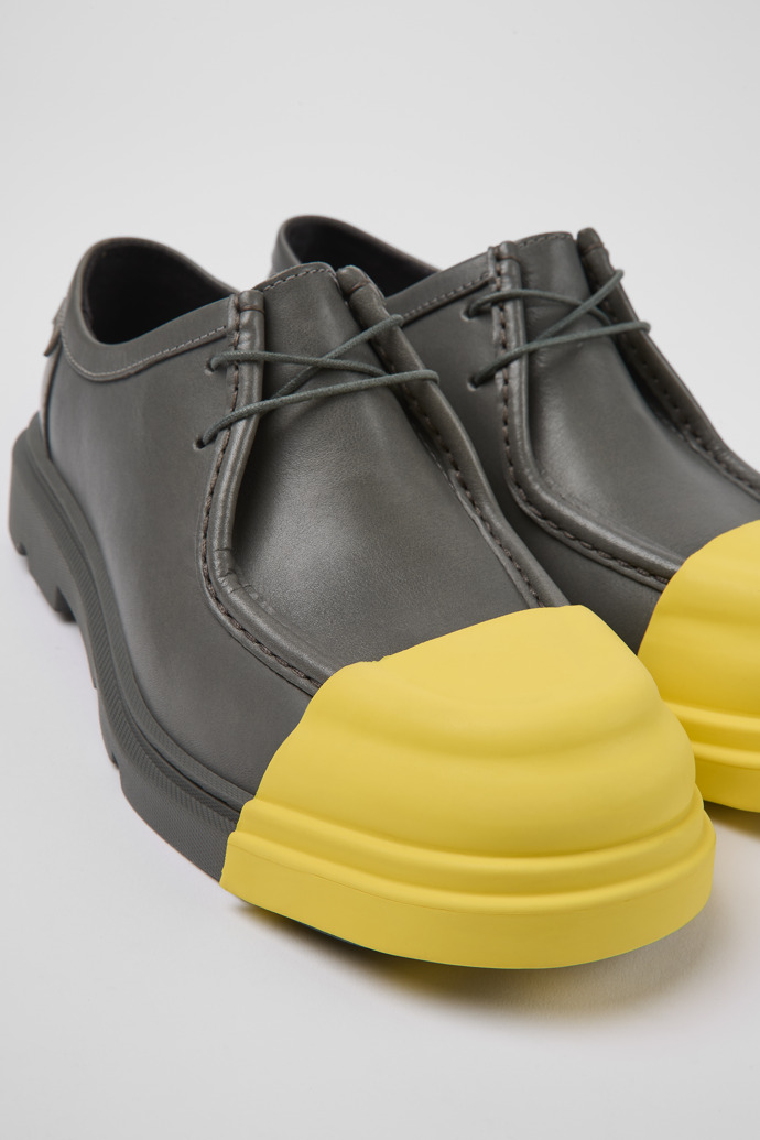 Camper Junction - Zapatos grises para mujer de piel responsable