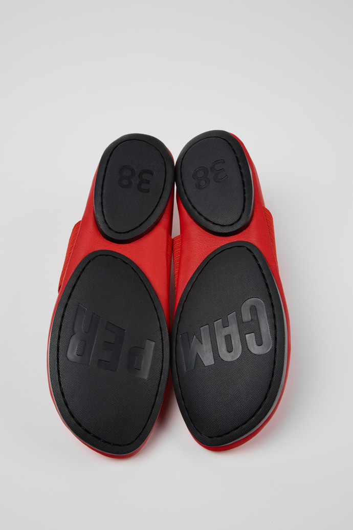 Camper Right Nina - Bailarinas rojas de piel para mujer.