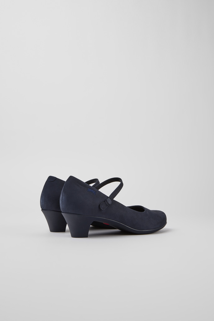 Camper Helena - Zapatos azules de piel nobuk para mujer