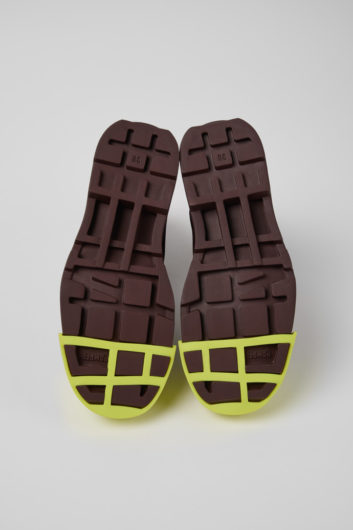 Camper Junction - Botín Chelsea de piel color vino para mujer