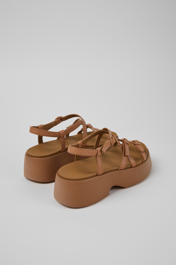 Camper Tasha - Sandalias de piel color nude para mujer.
