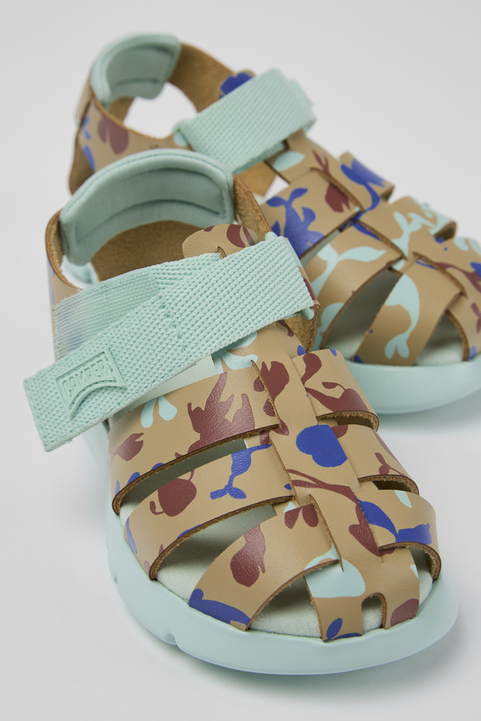 Oruga de Camper - Sandalias de piel/textil multicolor