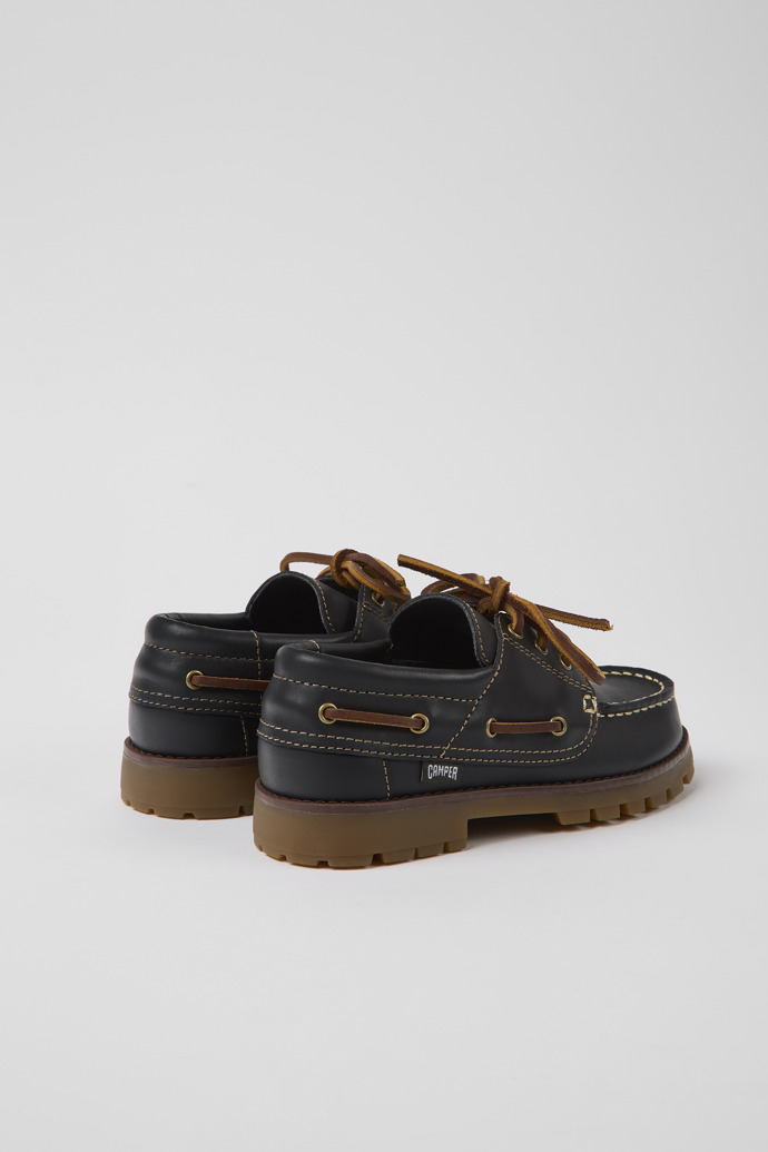 Camper Compas - Zapatillas azules de piel para niño con estilo náutico.