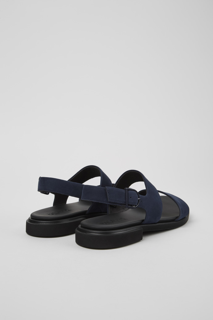 Camper Edy - Sandalias de piel nobuk azules para mujer