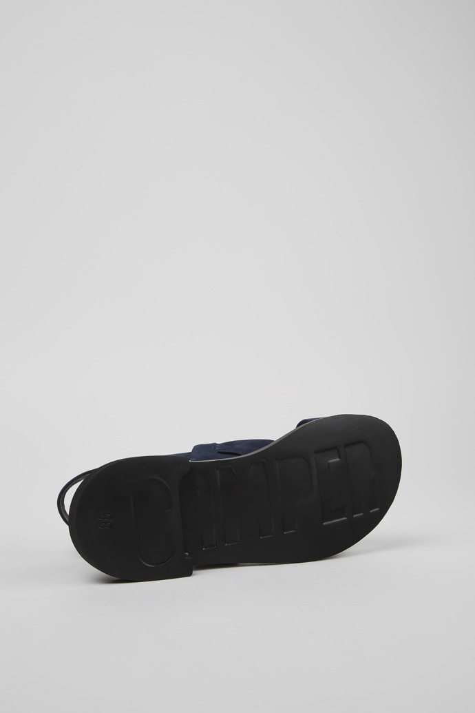 Camper Edy - Sandalias de piel nobuk azules para mujer