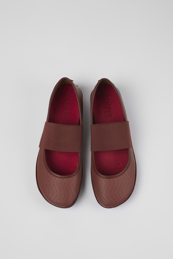 Camper Right - Zapatos Mary Jane de piel rojos para mujer