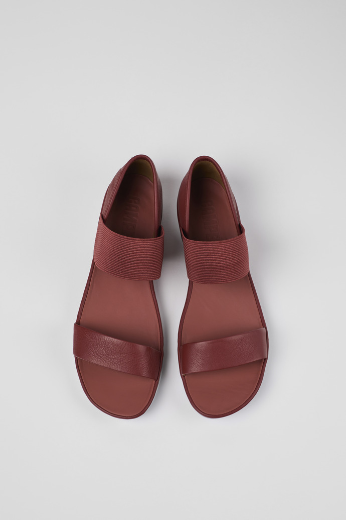 Camper Right - Sandalias rojas de piel para mujer.