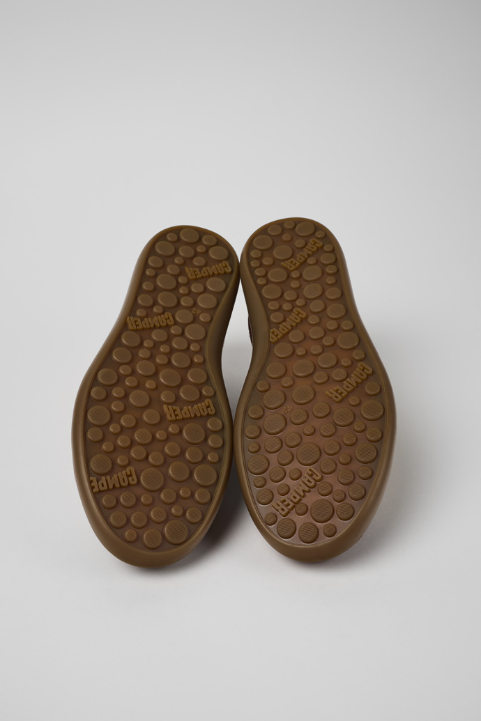 Camper Twins - Zapatilla para hombre en piel nobuk color marrón rojizo