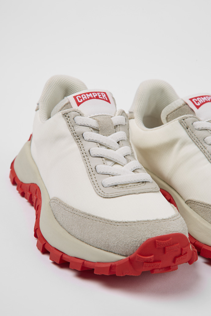 Camper Drift Trail - Zapatillas blancas de piel y textil para niños