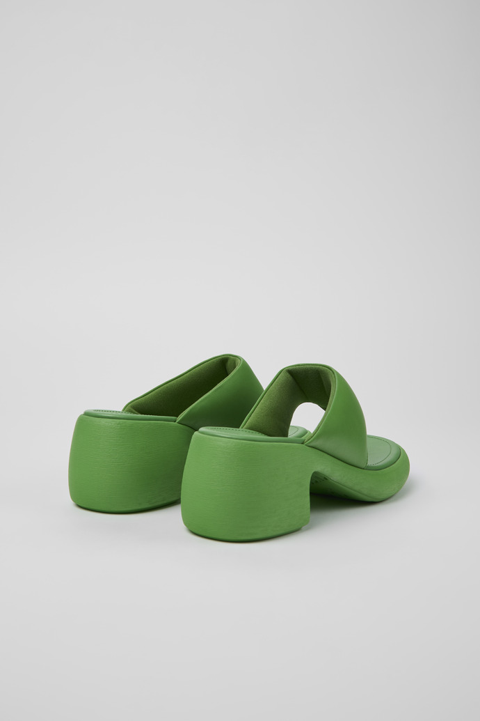 Camper Thelma - Sandalias de piel verdes para mujer.