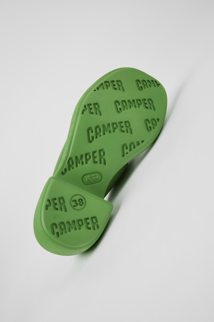 Camper Thelma - Sandalias de piel verdes para mujer.