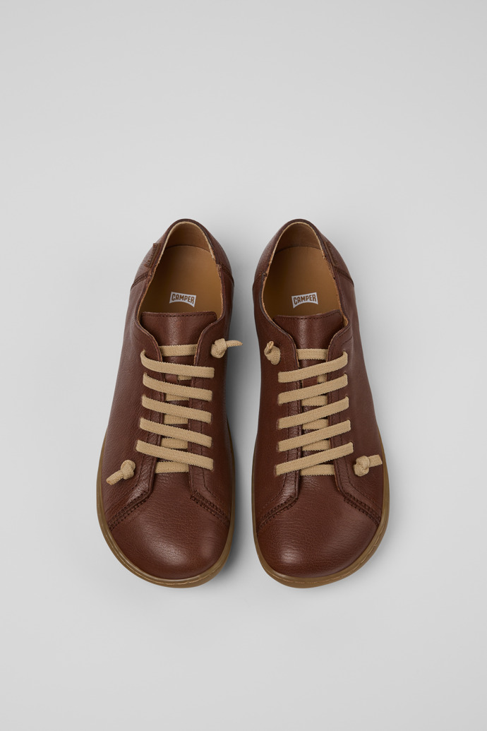 Camper Peu - Zapatos marrones de piel para mujer.