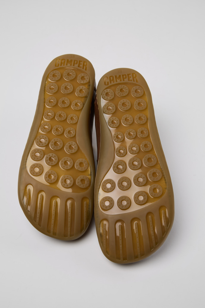 Camper Peu - Zapatos marrones de piel para mujer.