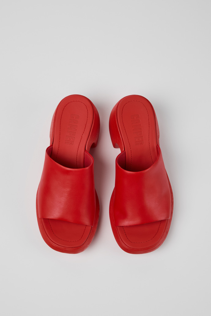 Camper Thelma Sandal - Sandalias rojas de piel para mujer.