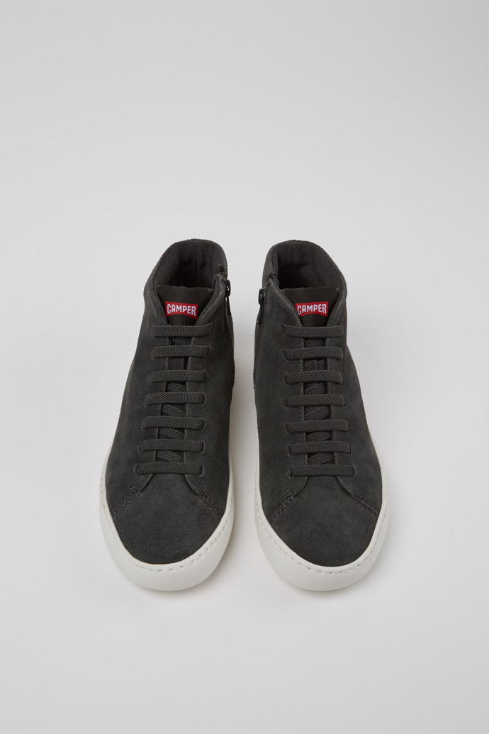 Camper Peu Touring - Botines grises para mujer de piel nobuk.