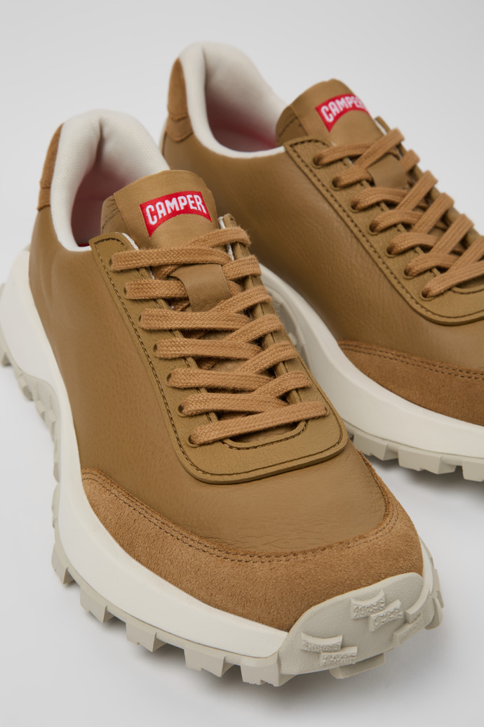 Camper Drift Trail VIBRAM - Zapatillas marrones de piel y nobuk para mujer