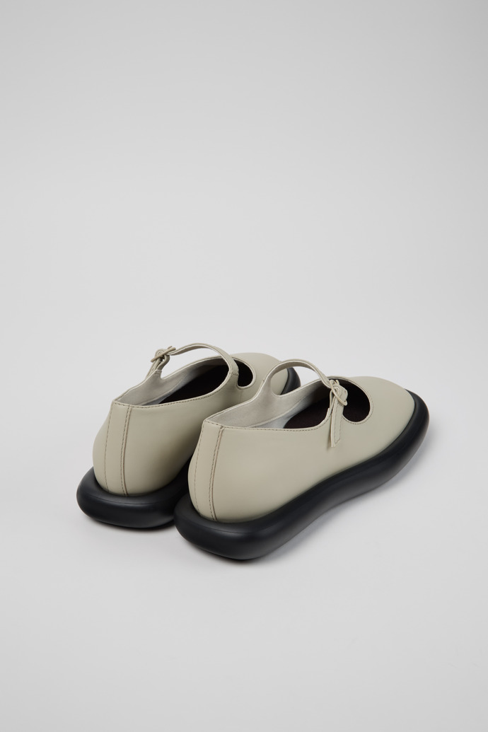 Camper Onda - Bailarinas grises de piel para mujer.