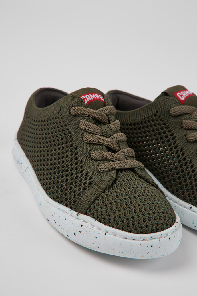 Camper Peu Touring - Zapatillas verdes para niños de textil